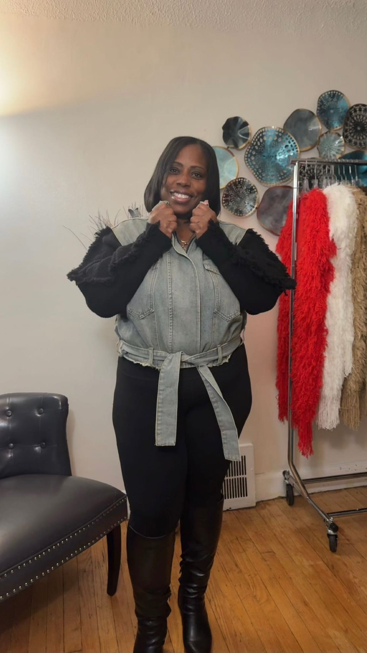 The Cozy Chic Denim Vest