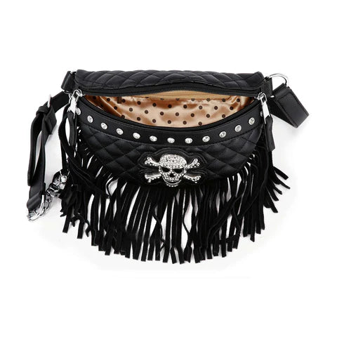 Fringed Skull Front Crossbody Sling