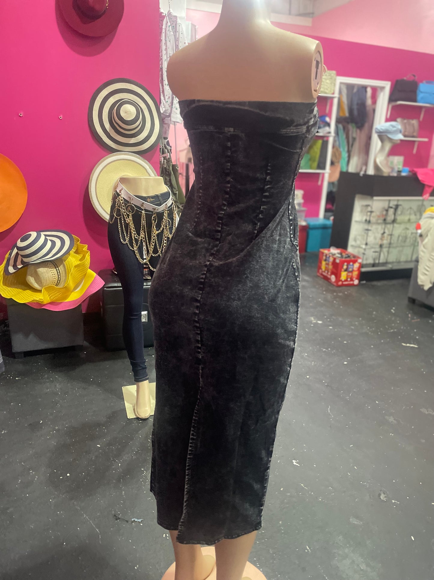 Nya Black Stone Wash Dress