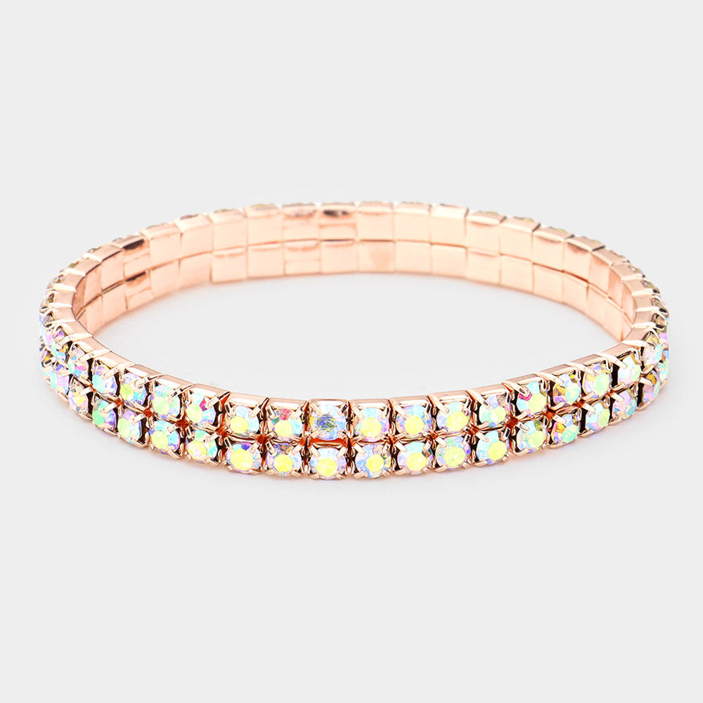 Rhinestone stretch with me bracelet
