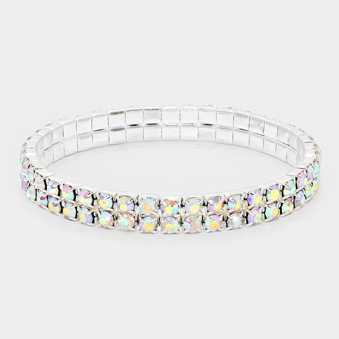 Rhinestone stretch with me bracelet