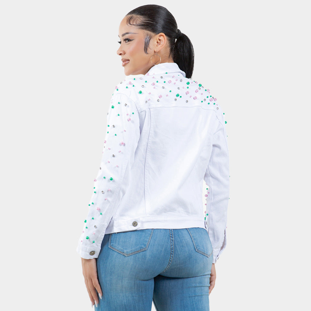 Pearl Bling Denim Jacket