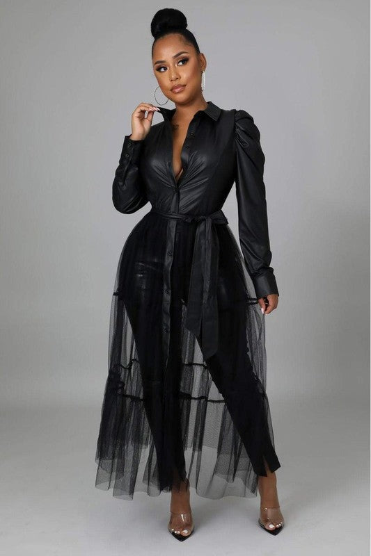 All That Jazz Maxi Dress Mesh Top Blouse