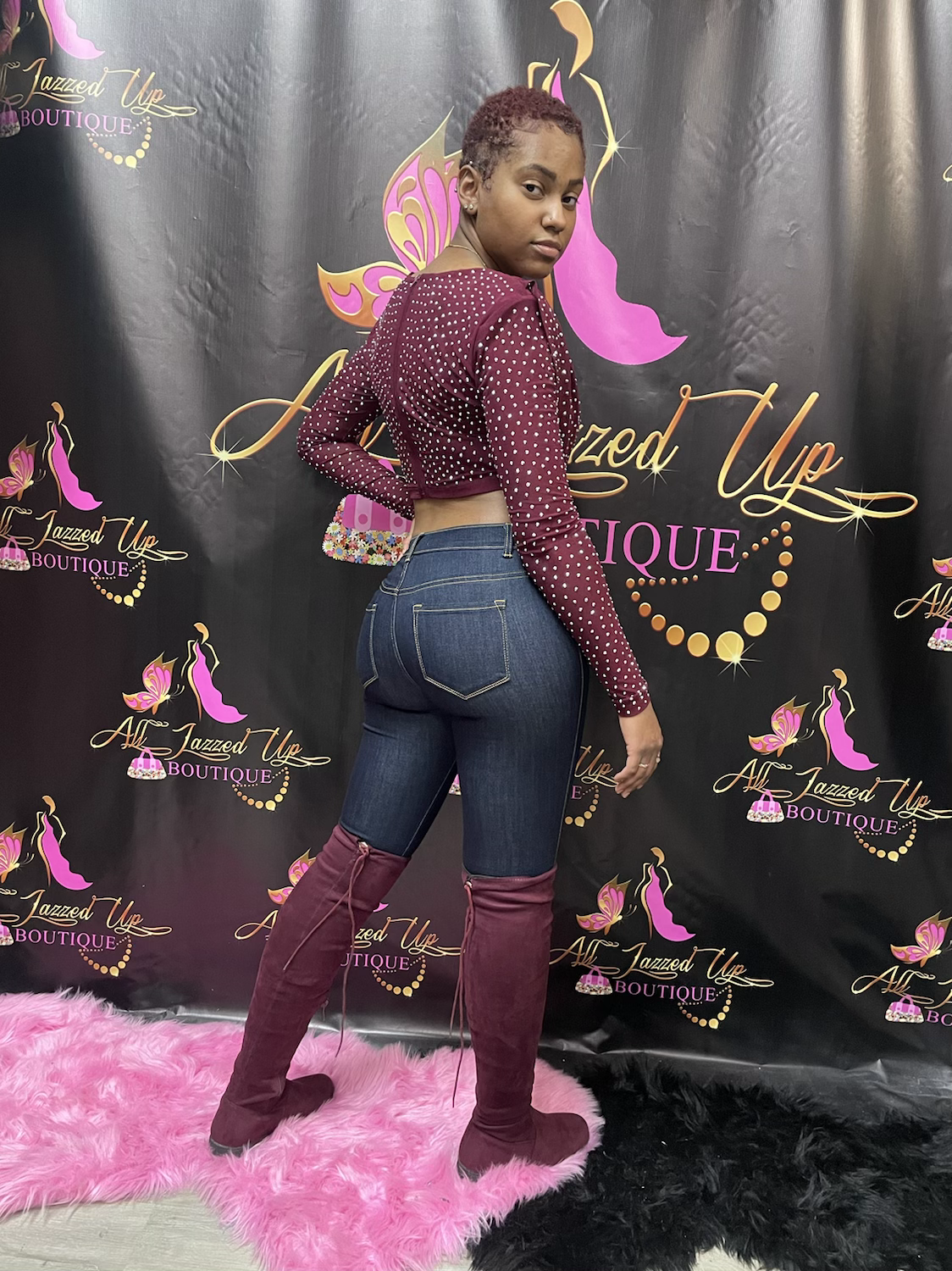 MESH SILVER RHINESTONE DRAPPED CROPPED TOP