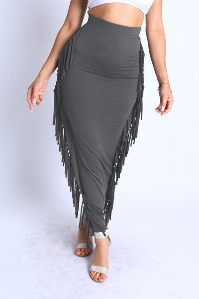 FALL FRINGE SKIRT