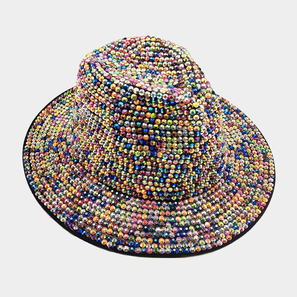 BLING STUDDED PANAMA HAT