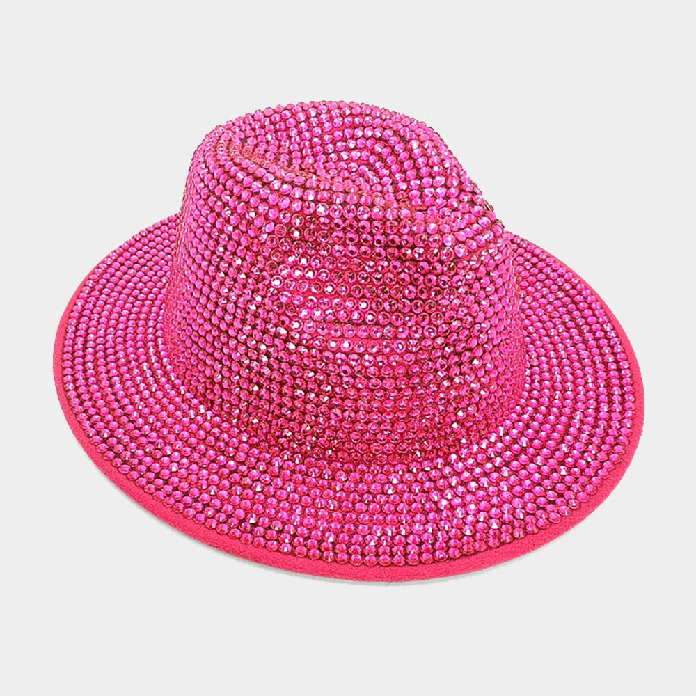 BLING STUDDED PANAMA HAT