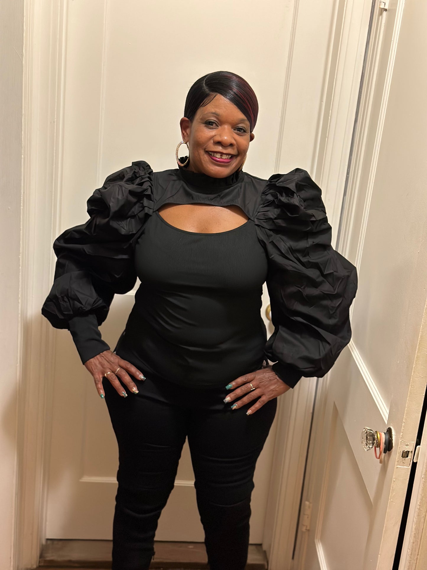 Date Night Puffy Sleeve Top