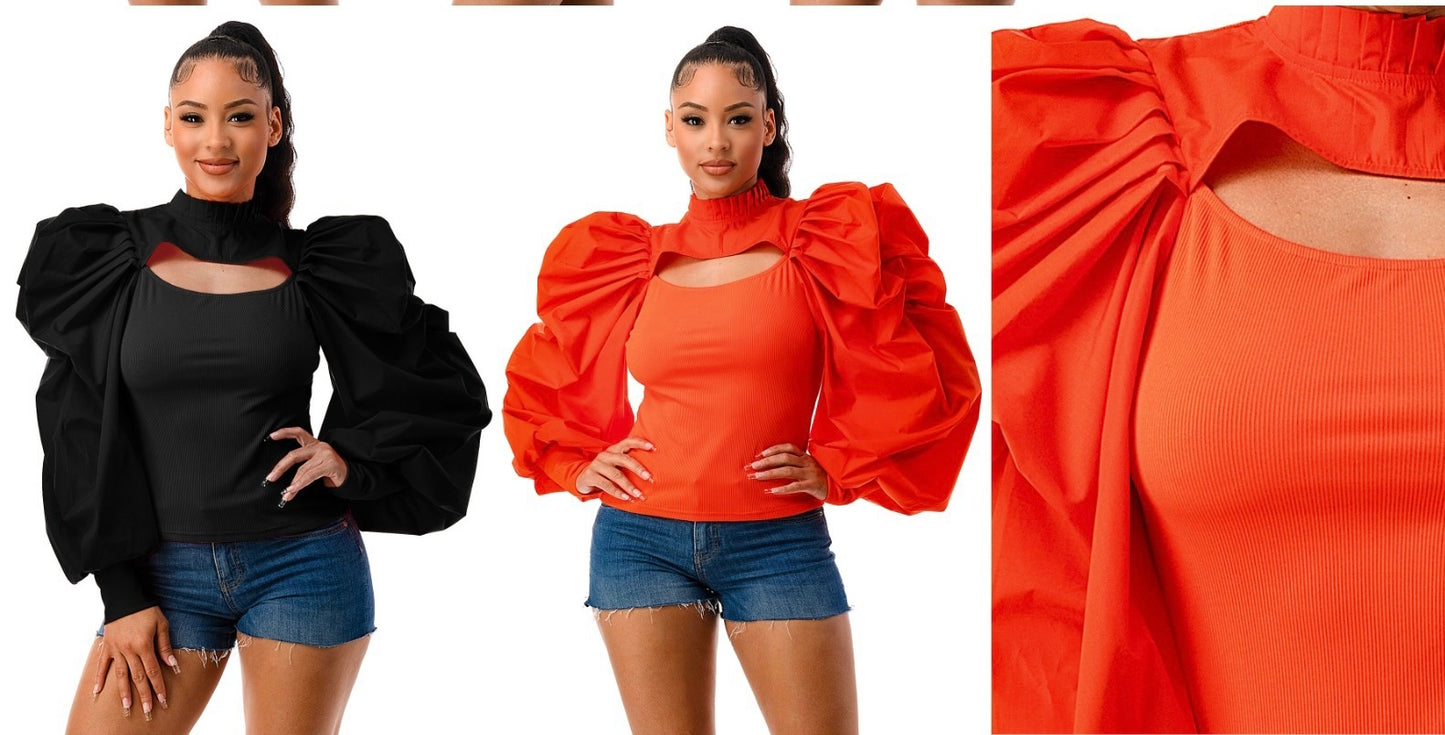 Date Night Puffy Sleeve Top