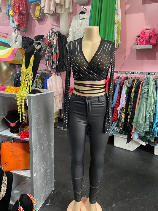 After Work  Faux Leather Jeans