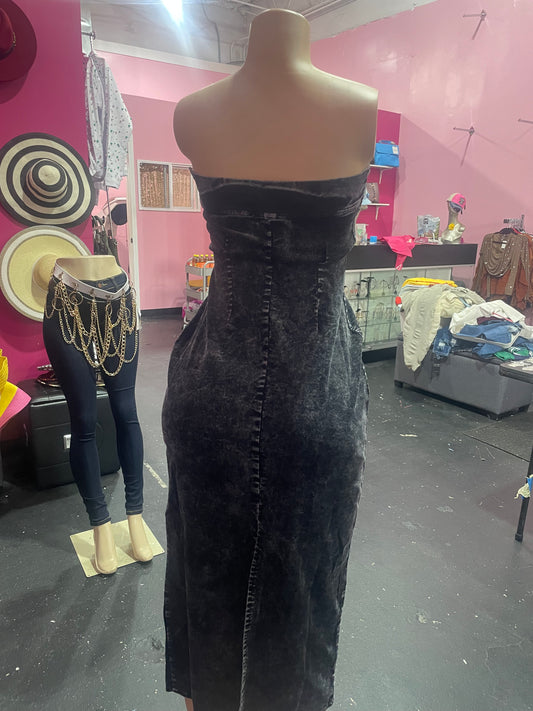 Nya Black Stone Wash Dress