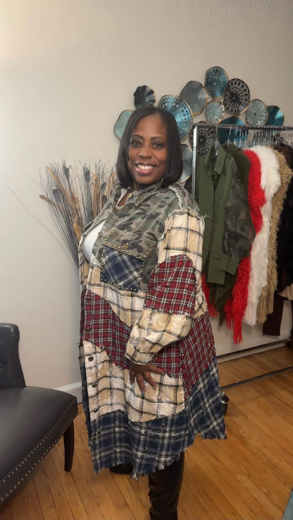 Patchwork Plaid  Jacket