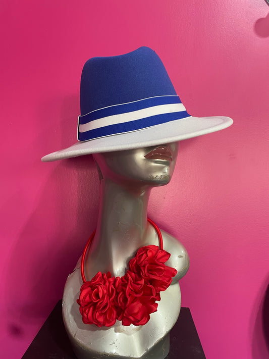 Color Blocked Fedora Hat