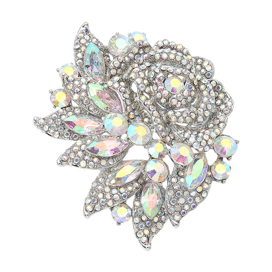 Stone Paved Flower Pin Brooch Stone Paved Flower Pin Brooch Stone Paved Flower Pin Brooch Stone Paved Flower Pin Brooch