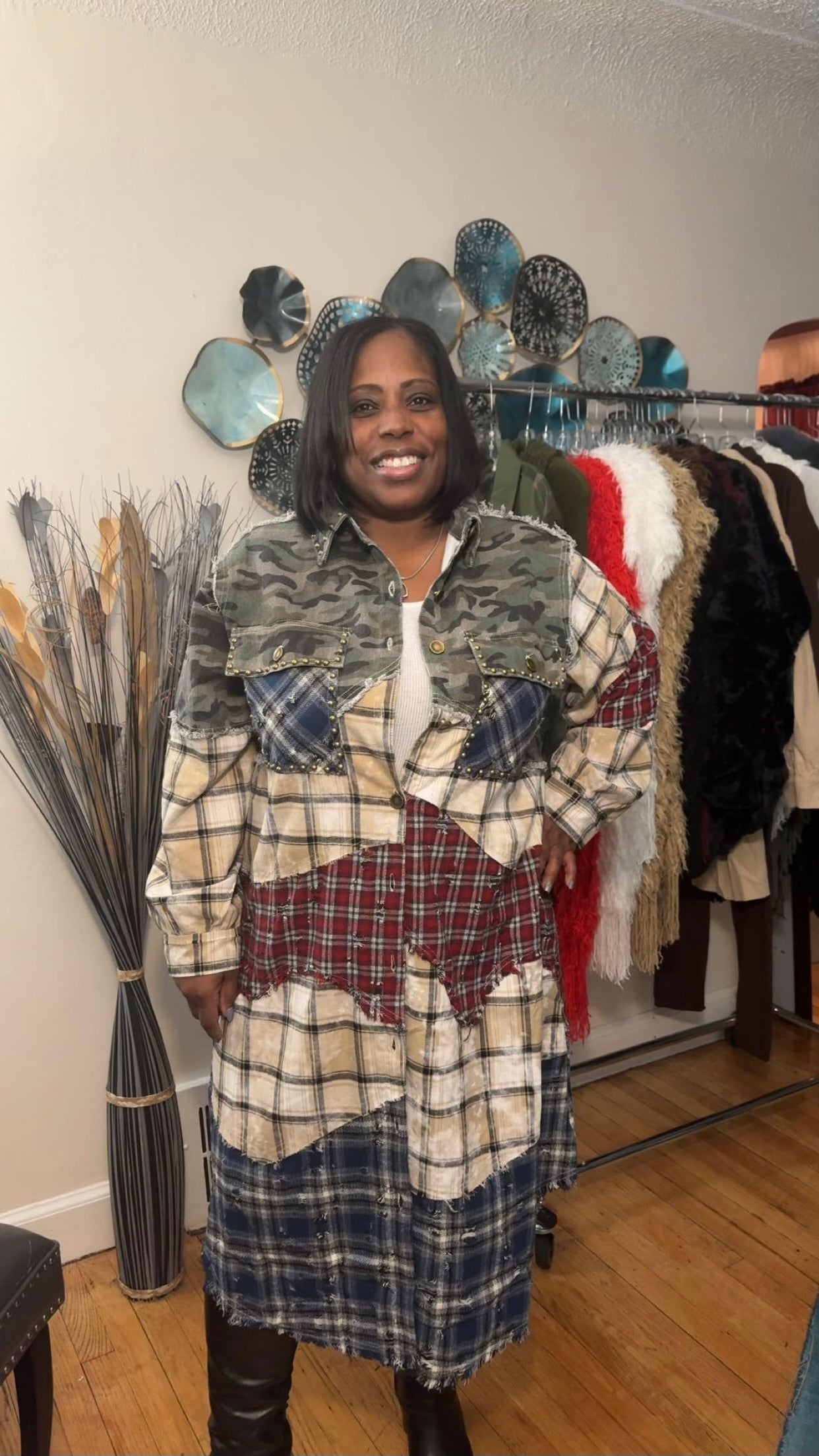 Patchwork Plaid  Jacket