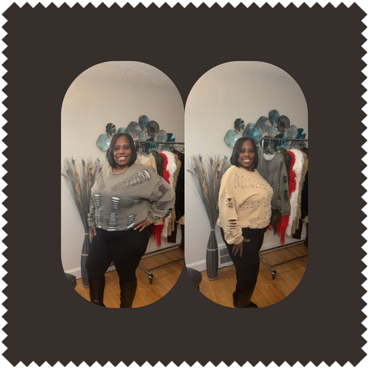 French Studded Oversized Shirt