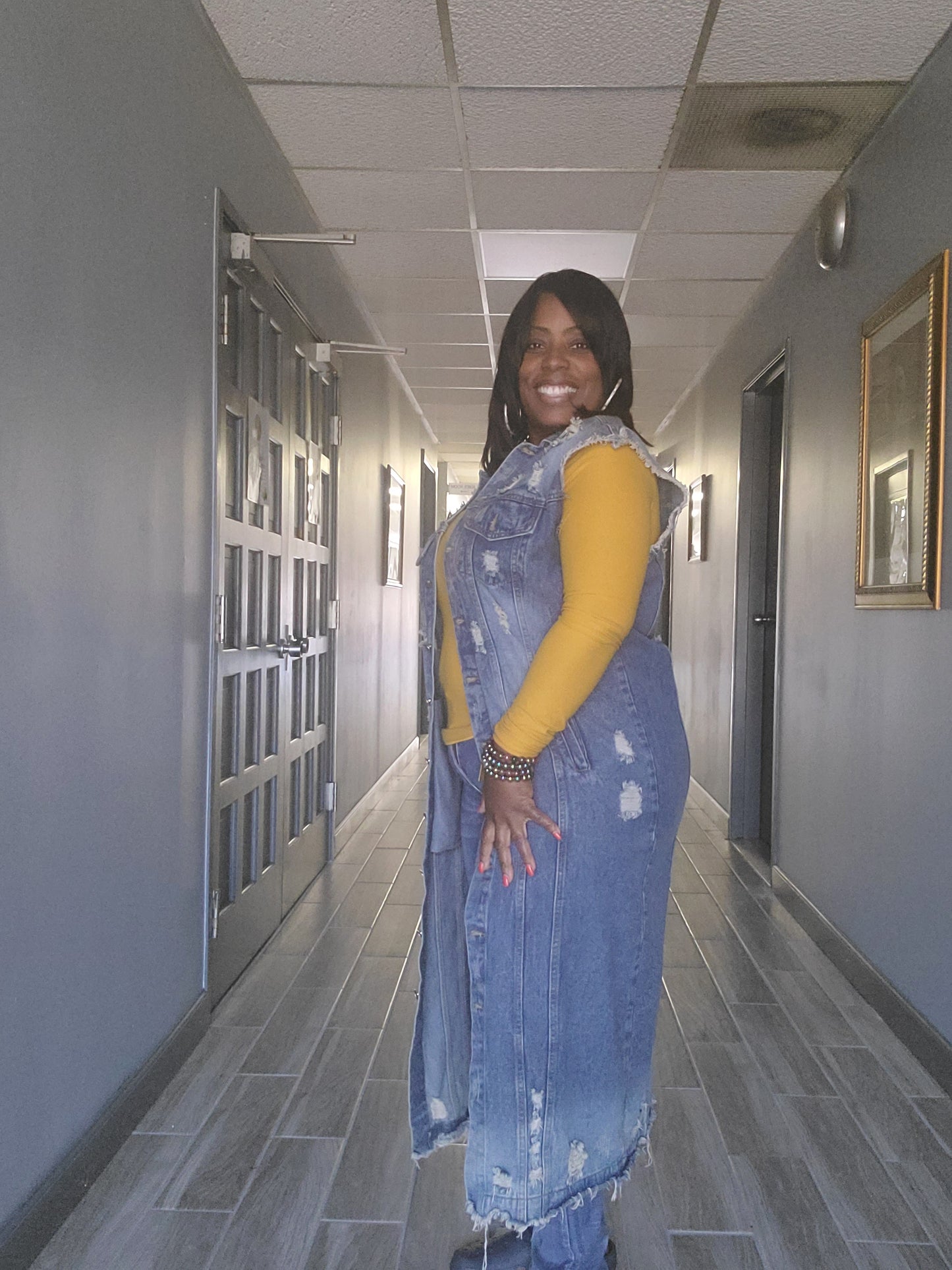 Long Distressed Vest