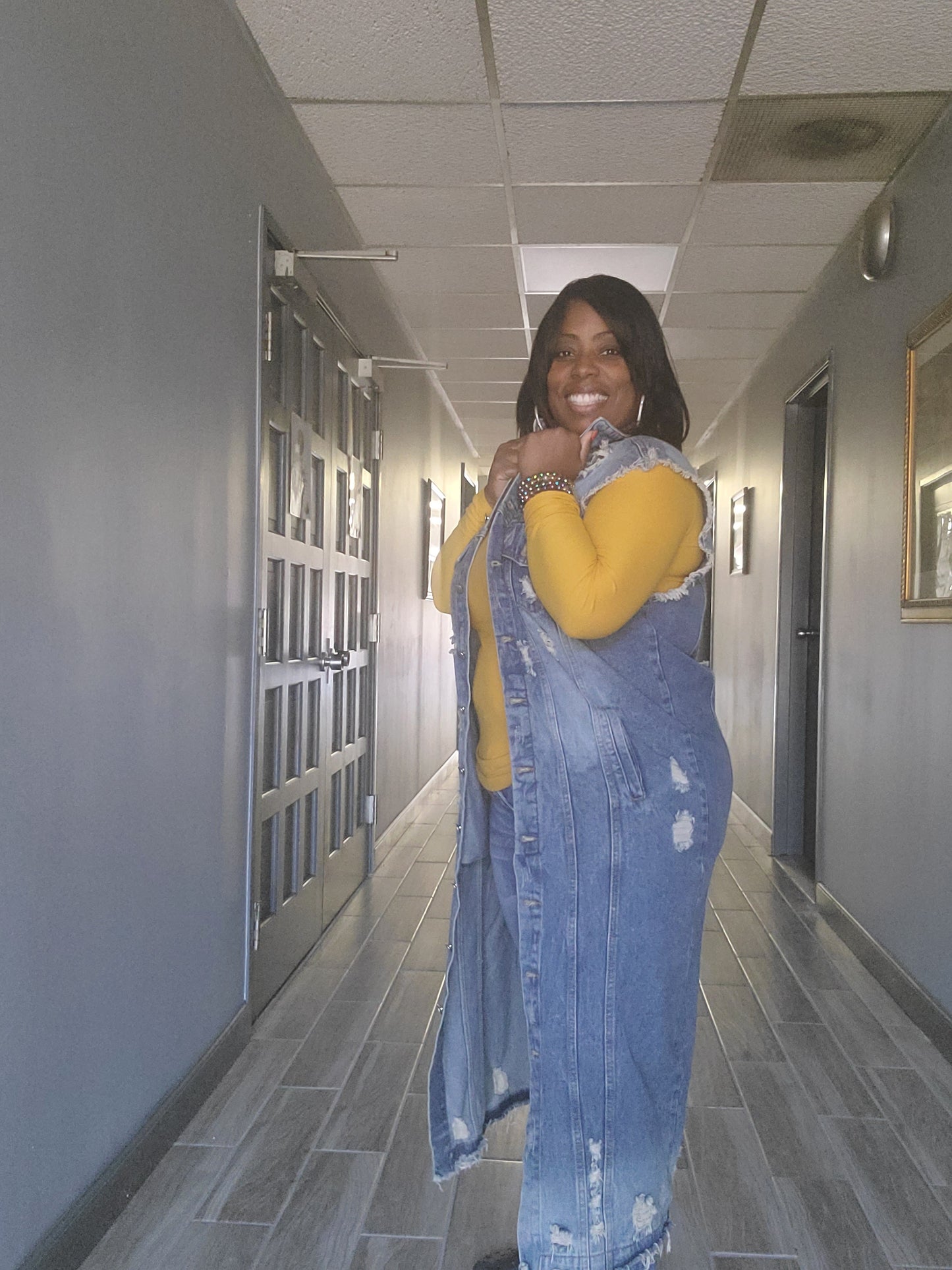 Long Distressed Vest