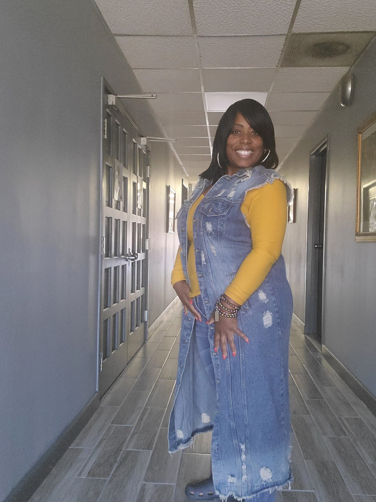 Long Distressed Vest