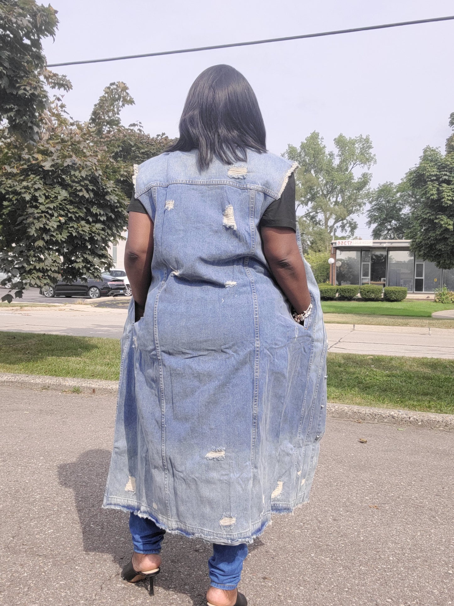 Long Distressed Vest