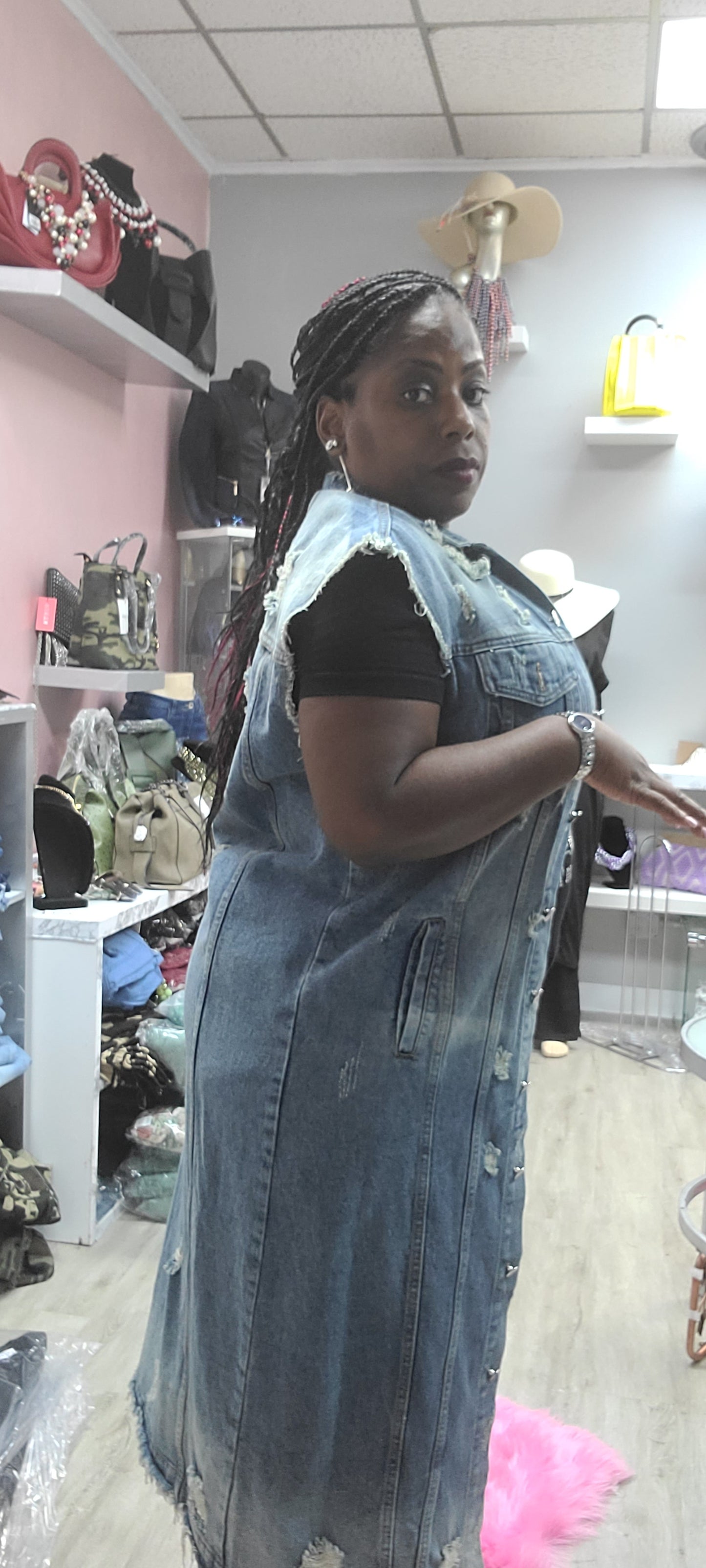 Long Distressed Vest