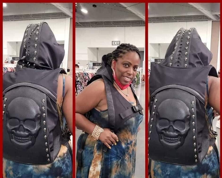 Skeleton Backpack With Hoodie In Vinyl And Polyester no