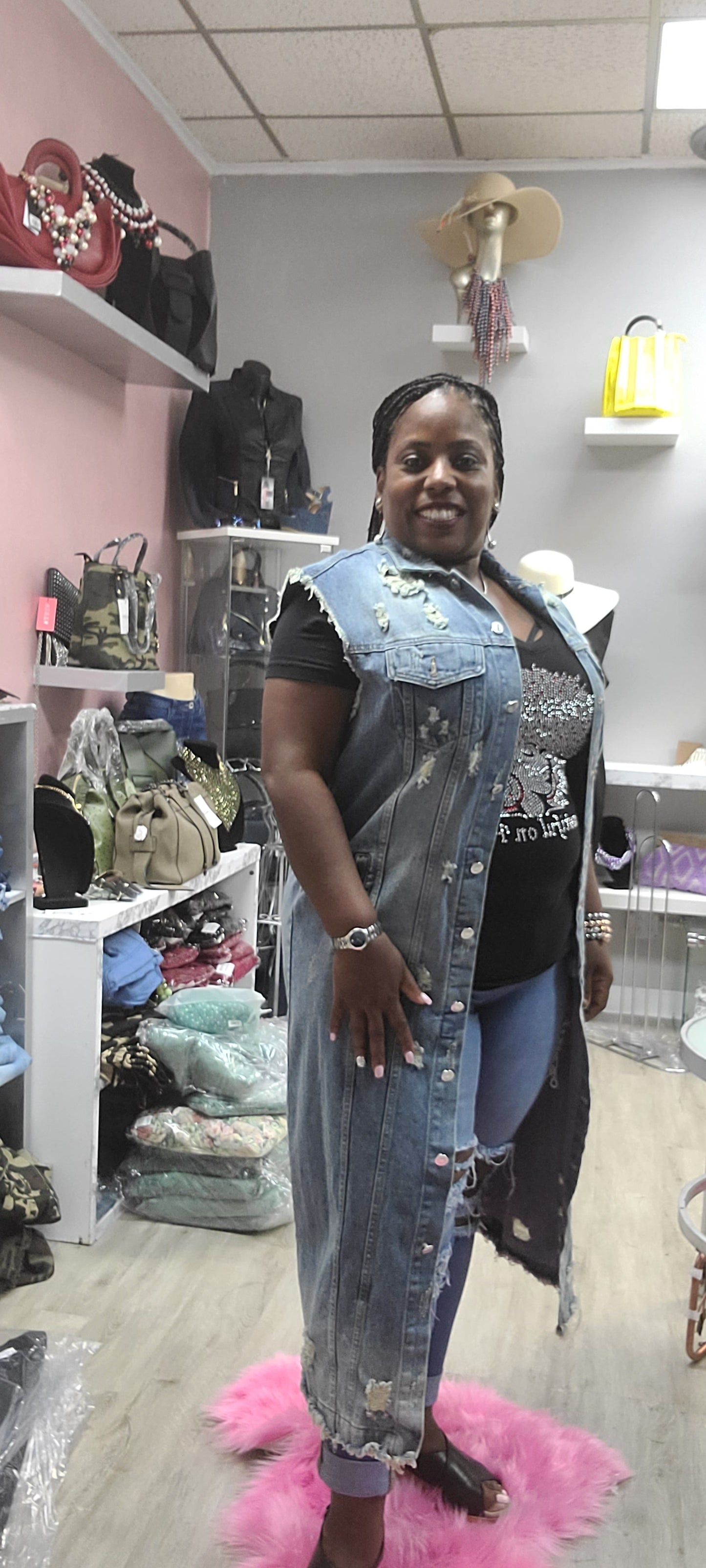 Long Distressed Vest